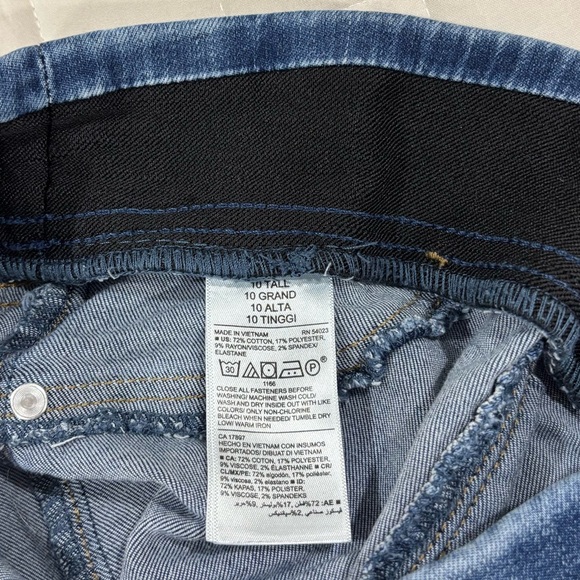 Old Navy Denim Jeggings Blue Medium Wash Rockstar Super Skinny Mid-Rise 10 Tall - Picture 5 of 7